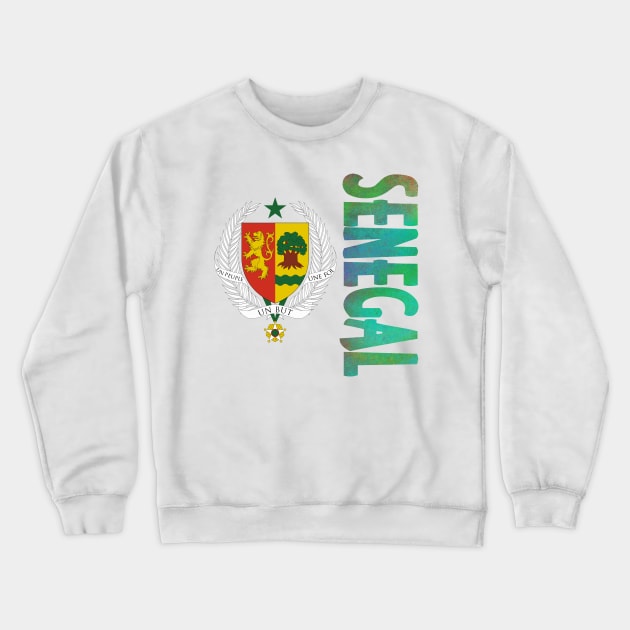 Senegal Coat of Arms Design Crewneck Sweatshirt by Naves